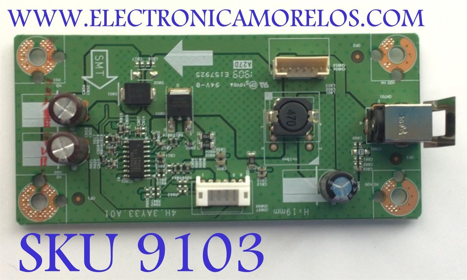 FUENTE PARA MONITOR ASUS / NUMERO DE PARTE 5E3AY33001 / 4H.3AY33.A01 / 2100912 / NUMERO DE PANEL M240Q008V0 / MODELO VG245H